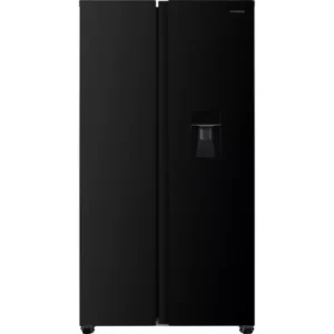KENWOOD BLACK SIDE BY SIDE FRIDGE FREEZER-FROST FREE-529L-NON PLUMBED WATER DISPENSER-EX DISPLAY