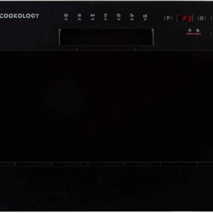 COOKOLOGY BLACK COUNTER TOP DISHWASHER-6 PLACE SETTINGS-QUICK WASH-DELAY START-EX DISPLAY