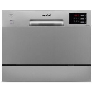 COMFEE SILVER COUNTER TOP DISHWASHERS-6 PLACE SETTINGS-EASY TO USE-DELAY START-EX DISPLAY-WOW