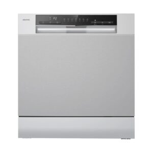 ELECTRIQ 55CM SILVER XL MINI COUNTER TOP DISHWASHER-8 PLACE SETTING-AUTO AIR DRY-COMPACT-DELAY START-QUICK WASH-EX DISPLAY