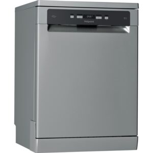 HOTPOINT SILVER DISHWASHER-14 PLACE SETTINGS-ACTIVE DRY-3D ZONE-QUIET-RAPID WASH-NEW GRADED