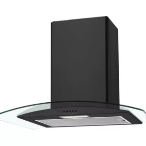 CANDY 60CM BLACK CURVED GLASS CHIMNEY COOKER HOOD-3 SPEEDS-LED LIGHTS-GREASE FILTER-EX DISPLAY