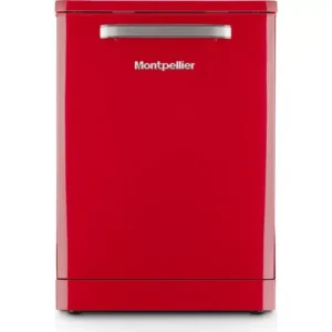 MONTPELLIER RED RETRO DISHWASHER-13 PLACE SETTINGS-QUICK RINSE-INTENSIVE WASH-ECO WASH-EX DISPLAY
