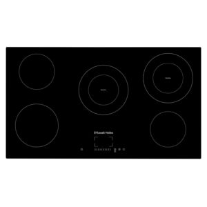 RUSSELL HOBBS BLACK 90CM ELECTRIC CERAMIC HOB-5 ZONES + 2 DUAL ZONES-TOUCH CONTROL-TIMER-NEW BOXED